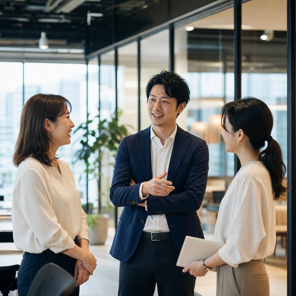 Team of consultants discussing a project
